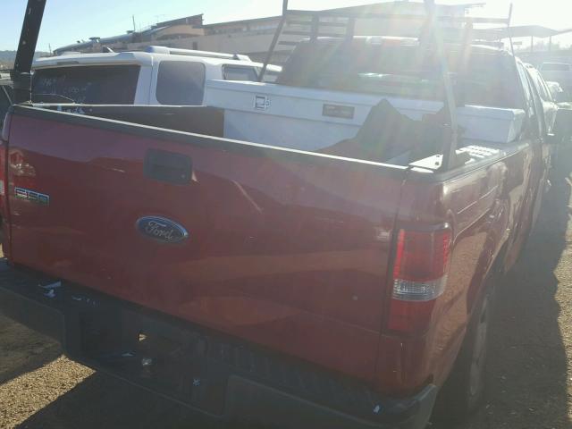 1FTRF12287NA32928 - 2007 FORD F150 RED photo 4