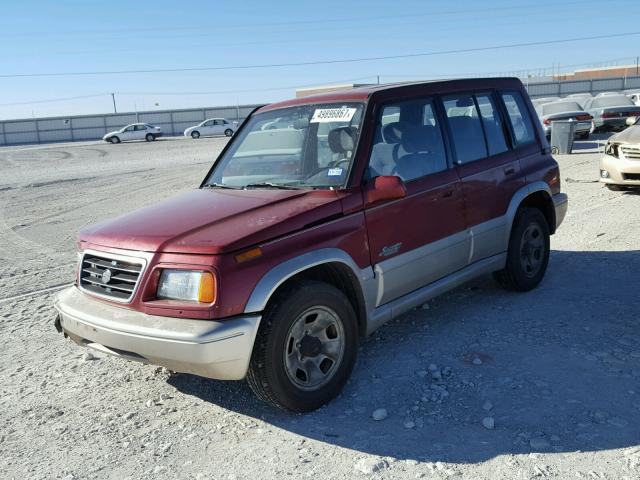 JS3TD21V3V4102580 - 1997 SUZUKI SIDEKICK S RED photo 2