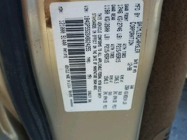 1B4GP55G5XB624255 - 1999 DODGE CARAVAN LE GOLD photo 10