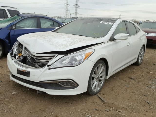 KMHFH4JGXFA483792 - 2015 HYUNDAI AZERA LIMI WHITE photo 2