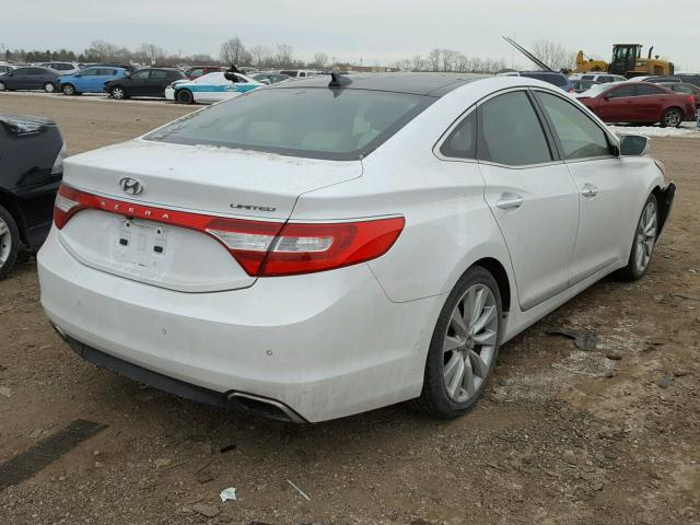 KMHFH4JGXFA483792 - 2015 HYUNDAI AZERA LIMI WHITE photo 4