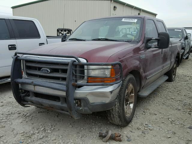 1FTNW20S7YED72659 - 2000 FORD F250 SUPER RED photo 2