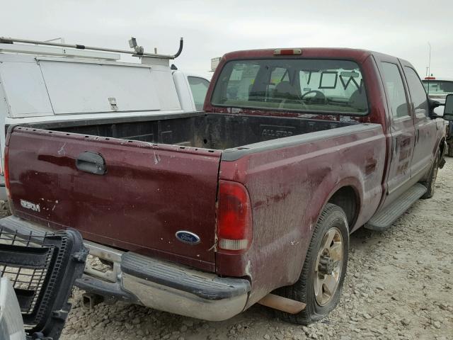 1FTNW20S7YED72659 - 2000 FORD F250 SUPER RED photo 4