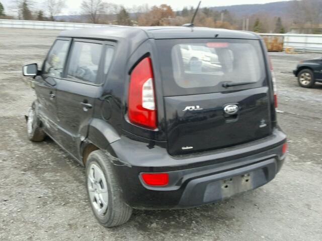 KNDJT2A59D7606752 - 2013 KIA SOUL BLACK photo 3