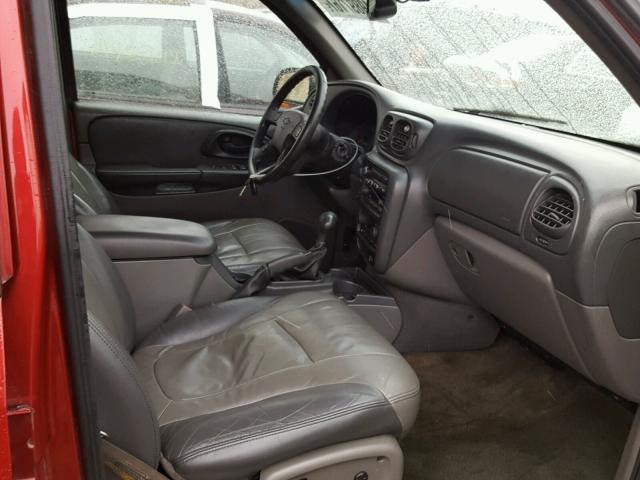 1GNDT13S322361605 - 2002 CHEVROLET TRAILBLAZE BURGUNDY photo 5