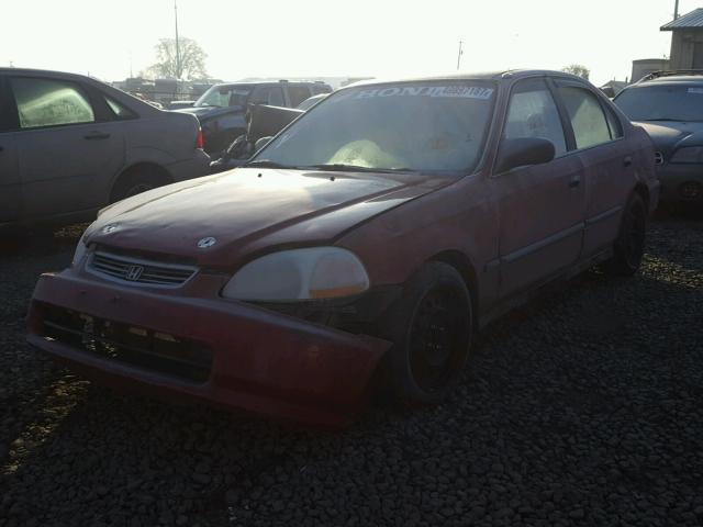 1HGEJ6672WL027333 - 1998 HONDA CIVIC LX RED photo 2