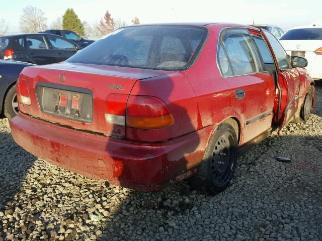 1HGEJ6672WL027333 - 1998 HONDA CIVIC LX RED photo 4