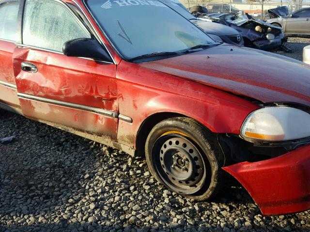 1HGEJ6672WL027333 - 1998 HONDA CIVIC LX RED photo 9