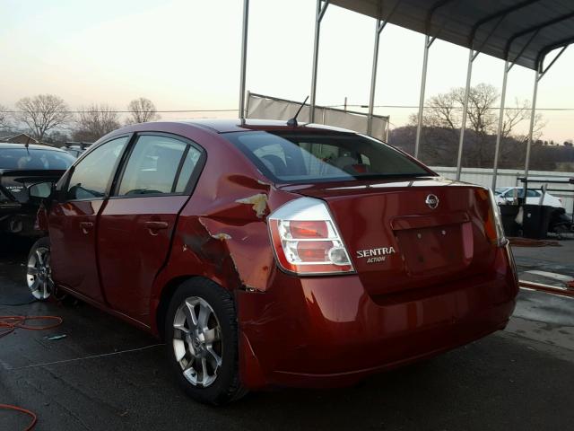 3N1AB61E48L744424 - 2008 NISSAN SENTRA 2.0 MAROON photo 3