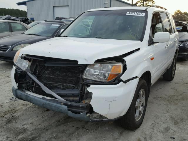 5FNYF28598B009144 - 2008 HONDA PILOT EXL WHITE photo 2