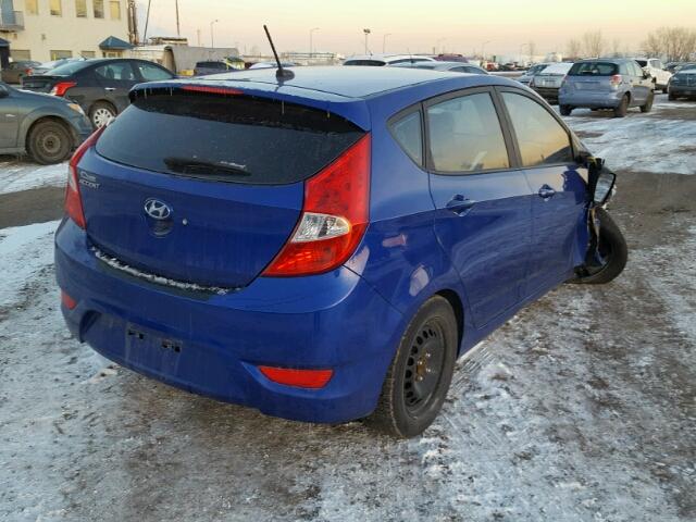 KMHCU5AE0CU025420 - 2012 HYUNDAI ACCENT GLS BLUE photo 4