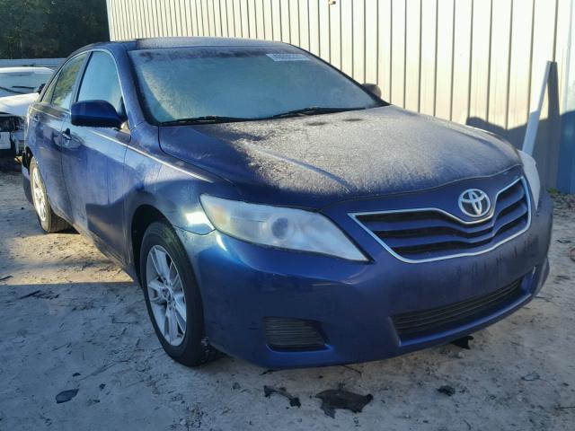 4T1BF3EK5BU633376 - 2011 TOYOTA CAMRY BASE BLUE photo 1