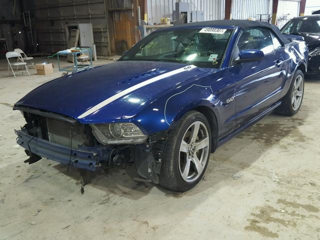 1ZVBP8FF4D5251141 - 2013 FORD MUSTANG GT BLUE photo 2