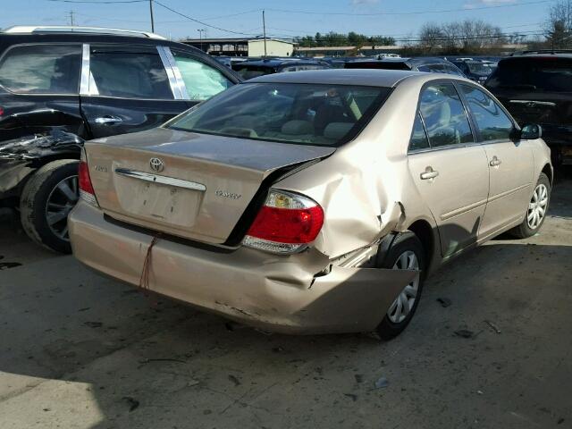 4T1BE32K55U404417 - 2005 TOYOTA CAMRY LE GOLD photo 4