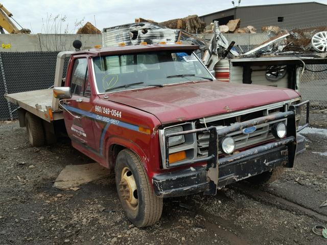 2FDKF3718ECA69229 - 1984 FORD F350 BURGUNDY photo 1