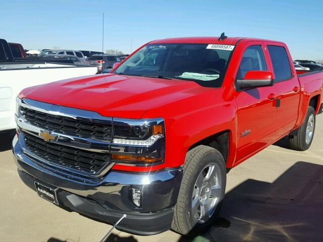 3GCPCREC1JG116396 - 2018 CHEVROLET SILVERADO RED photo 2