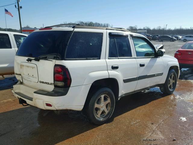 1GNDS13S442144652 - 2004 CHEVROLET TRAILBLAZE WHITE photo 4