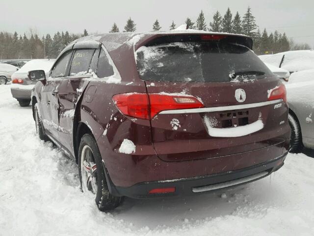 5J8TB4H53DL804474 - 2013 ACURA RDX TECHNO RED photo 3