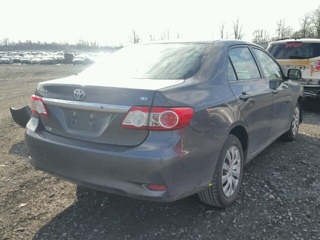 2T1BU4EE4DC960300 - 2013 TOYOTA COROLLA BA GRAY photo 4