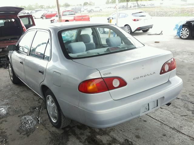 1NXBR12E02Z641248 - 2002 TOYOTA COROLLA CE SILVER photo 3