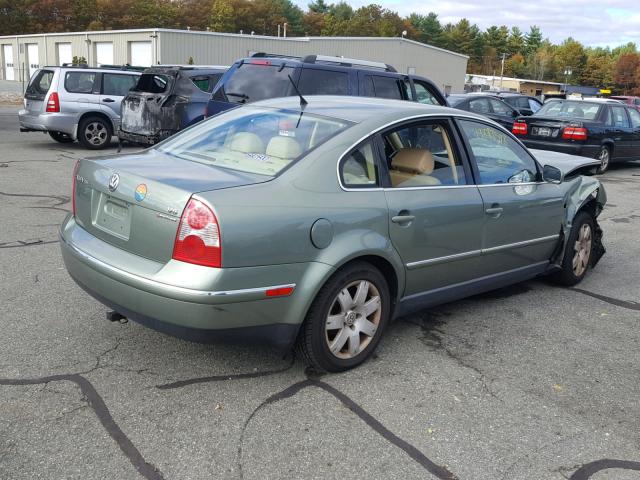 WVWTH63B83P248305 - 2003 VOLKSWAGEN PASSAT GLX GREEN photo 4