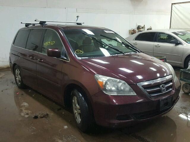 5FNRL38697B442277 - 2007 HONDA ODYSSEY EX BURGUNDY photo 1