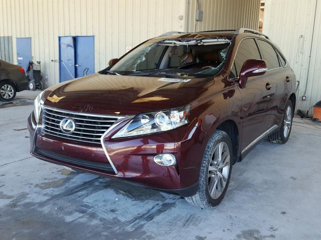 JTJZK1BA5F2425057 - 2015 LEXUS RX 350 MAROON photo 2