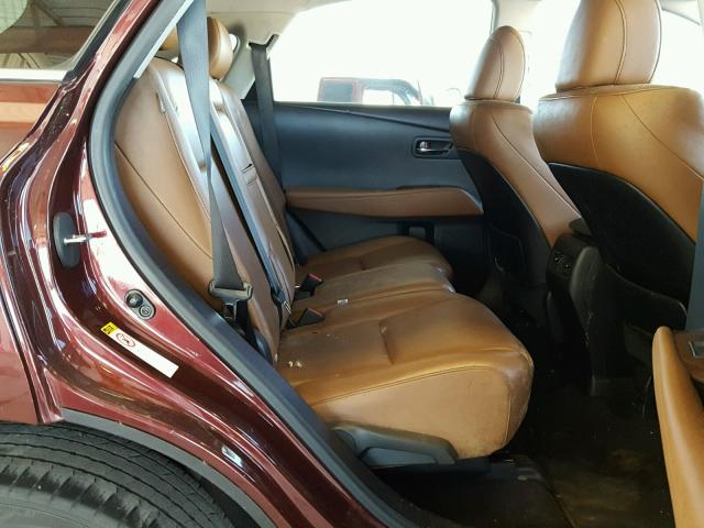 JTJZK1BA5F2425057 - 2015 LEXUS RX 350 MAROON photo 6