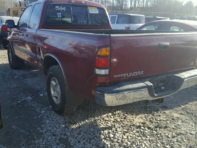 5TBRT34141S182084 - 2001 TOYOTA TUNDRA ACC RED photo 3