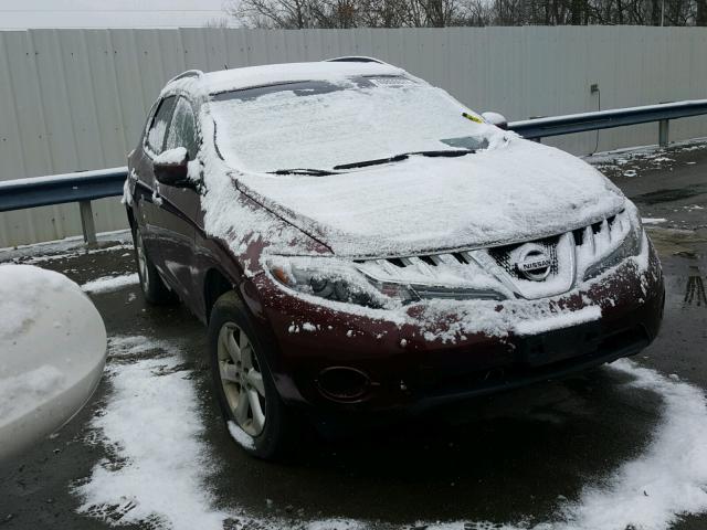 JN8AZ18W89W103707 - 2009 NISSAN MURANO S/S MAROON photo 1