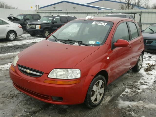 KL1TD666X7B728298 - 2007 CHEVROLET AVEO BASE RED photo 2