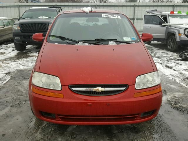 KL1TD666X7B728298 - 2007 CHEVROLET AVEO BASE RED photo 9