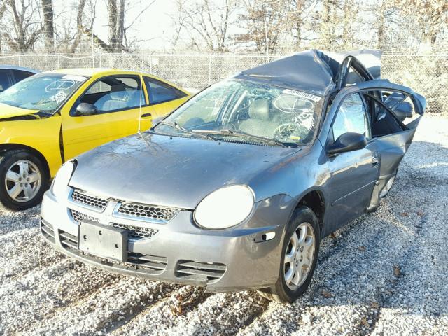 1B3ES56C15D275182 - 2005 DODGE NEON SXT GRAY photo 2