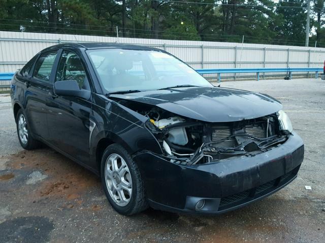 1FAHP35N88W269219 - 2008 FORD FOCUS SE BLACK photo 1