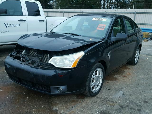 1FAHP35N88W269219 - 2008 FORD FOCUS SE BLACK photo 2