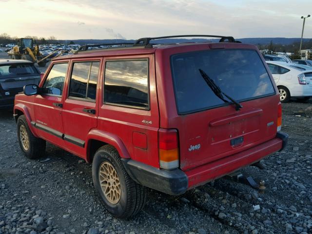 1J4FF48S2YL142683 - 2000 JEEP CHEROKEE S RED photo 3