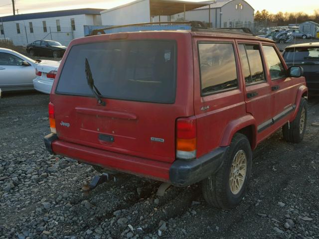 1J4FF48S2YL142683 - 2000 JEEP CHEROKEE S RED photo 4