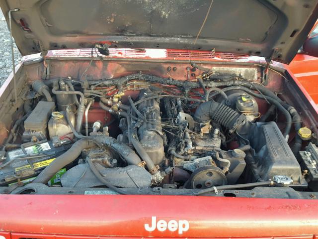 1J4FF48S2YL142683 - 2000 JEEP CHEROKEE S RED photo 7