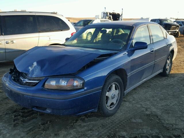 2G1WF52E939343438 - 2003 CHEVROLET IMPALA BLUE photo 2