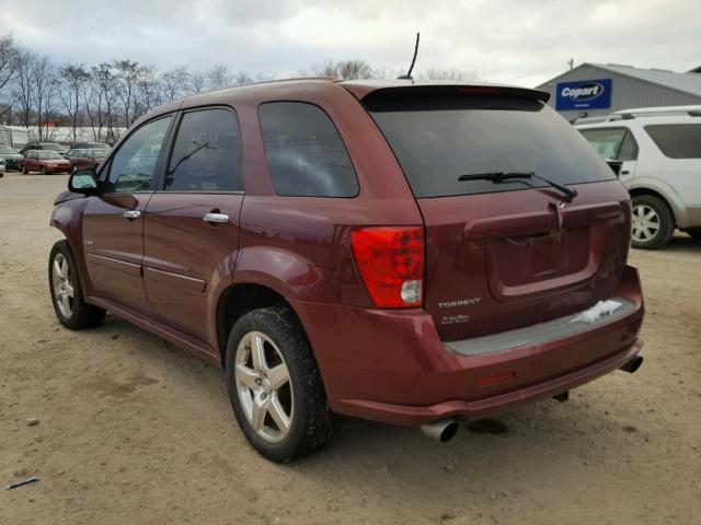 2CKDL537286068634 - 2008 PONTIAC TORRENT GX BURGUNDY photo 3