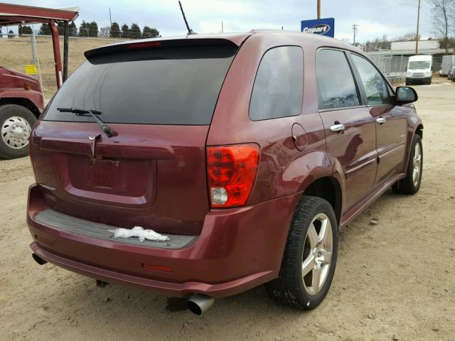 2CKDL537286068634 - 2008 PONTIAC TORRENT GX BURGUNDY photo 4