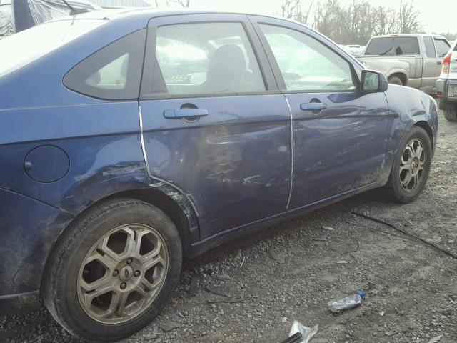 1FAHP36N99W268645 - 2009 FORD FOCUS SES BLUE photo 9