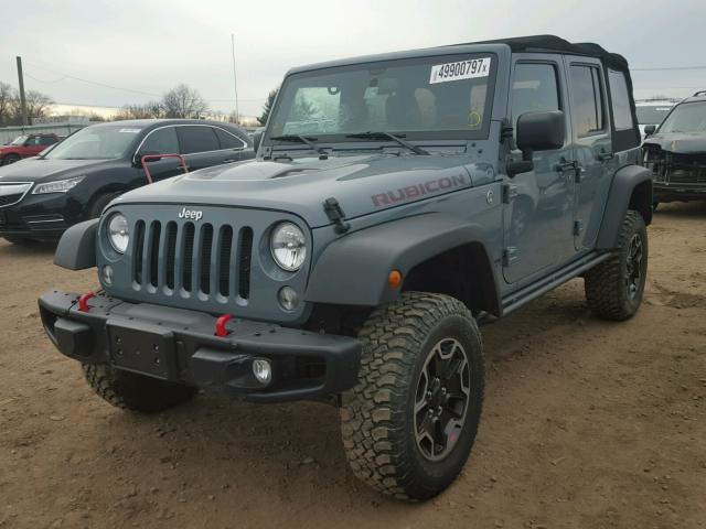 1C4BJWFG1FL690717 - 2015 JEEP WRANGLER U GRAY photo 2