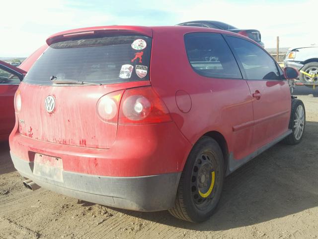 WVWEV71K06W120869 - 2006 VOLKSWAGEN NEW GTI RED photo 4