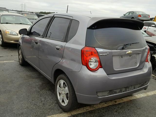 KL1TD6DE8BB237439 - 2011 CHEVROLET AVEO LS GRAY photo 3