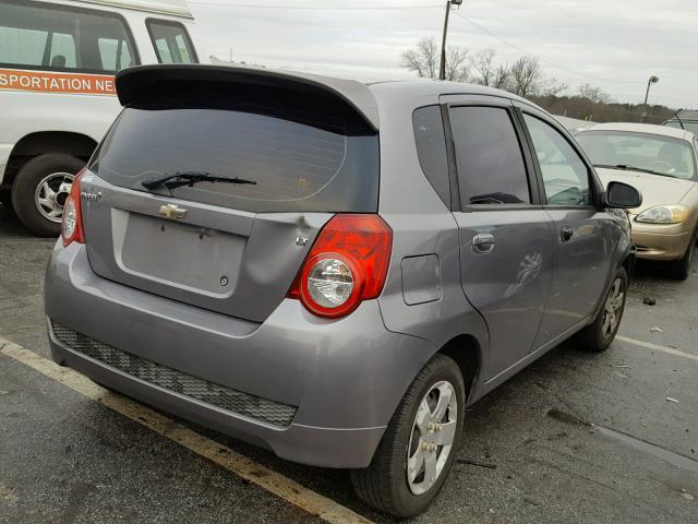 KL1TD6DE8BB237439 - 2011 CHEVROLET AVEO LS GRAY photo 4