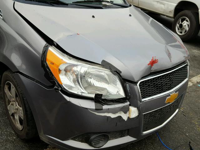 KL1TD6DE8BB237439 - 2011 CHEVROLET AVEO LS GRAY photo 9