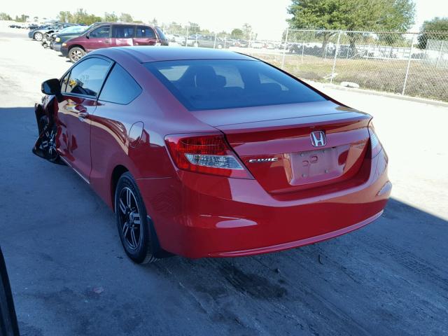 2HGFG3B52DH514161 - 2013 HONDA CIVIC LX RED photo 3