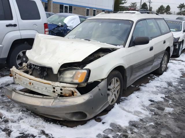 4S3BH675647637140 - 2004 SUBARU LEGACY OUT WHITE photo 2