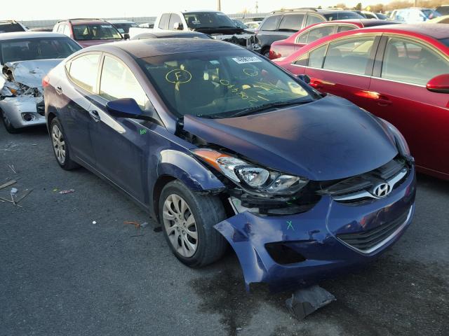 5NPDH4AE5DH203440 - 2013 HYUNDAI ELANTRA GL BLUE photo 1